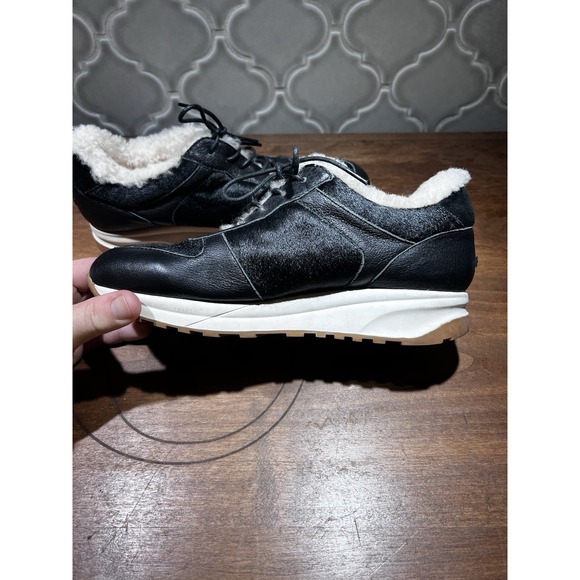 Australian Luxe Collective Sneakers Shoes Size 9 Black Pony Skin Shearling Black - Picture 9 of 13